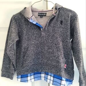 English Laundry Gray and Blue Sweatshirt Hoodie